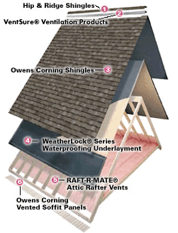 house illustration depicting roofing